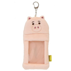 Japan Disney Photo Holder Card Case Keychain - Toy Story Little Hamm : Fluffy Face