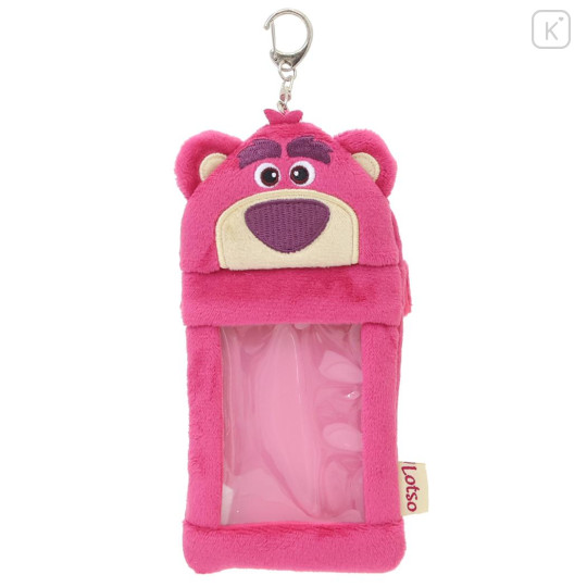 Japan Disney Photo Holder Card Case Keychain - Toy Story Little Lotso : Fluffy Face - 1