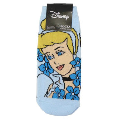 Japan Disney Socks - Cinderella : Flower Blue