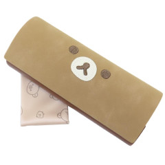 Japan San-X Glasses Case - Rilakkuma : Face Flocked