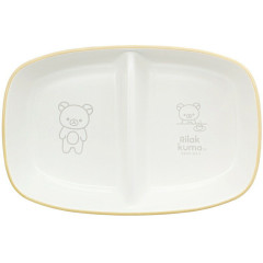 Japan San-X Divided Plate - Rilakkuma : Beige White