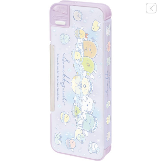 Japan San-X Soft Pencil Case - Sumikko Gurashi : Go Go School Purple - 1
