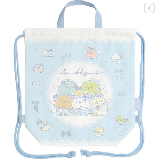 Japan San-X Drawstring Bag (L) - Sumikko Gurashi : Go Go School - 1