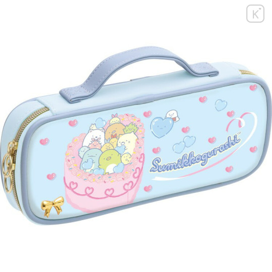 Japan San-X Pen Pouch - Sumikko Gurashi : Happy School Blue - 1