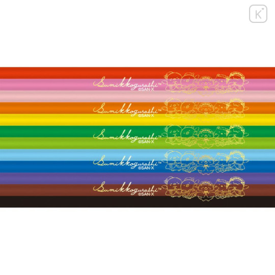 Japan San-X 12 Colored Pencil Set - Sumikko Gurashi : Go Go School A - 2