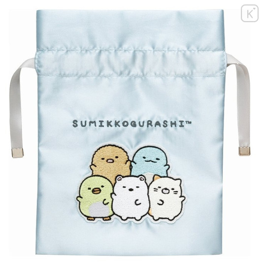 Japan San-X Satin Drawstring Bag - Sumikko Gurashi : Sumikko's Favorite - 1