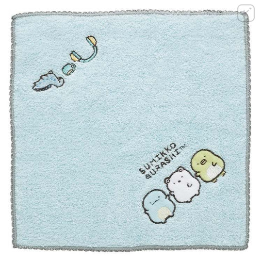 Japan San-x Mini Towel Handkerchief - Sumikko Gurashi : Sumikko's Favorite A - 1