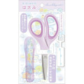 Japan San-X Scissors with Cap - Sumikko Gurashi : Go Go School Purple - 1