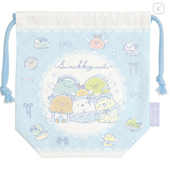 Japan San-X Drawstring Bag (M) - Sumikko Gurashi : Go Go School - 1