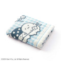 Japan San-X Jacquard Face Towel - Sumikko Gurashi : Playground Gingham Blue - 3