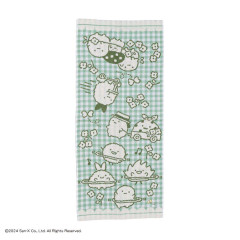 Japan San-X Jacquard Face Towel - Sumikko Gurashi : Playground Gingham Green