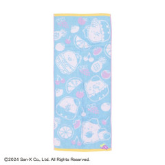 Japan San-X Jacquard Face Towel - Sumikko Gurashi : Fruit Vacation Blue