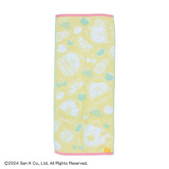 Japan San-X Jacquard Face Towel - Sumikko Gurashi : Fruit Vacation Yellow