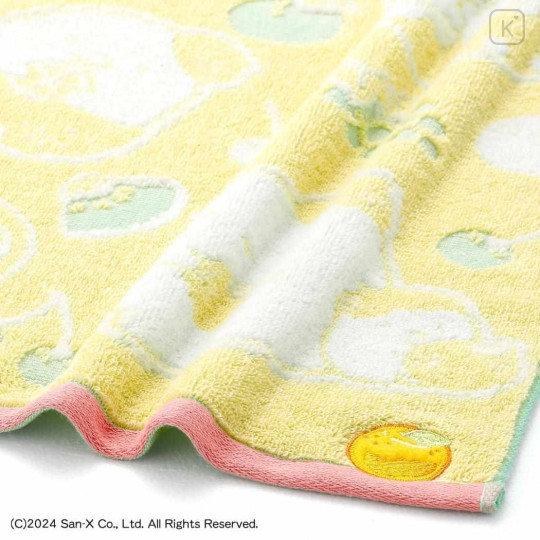 Japan San-X Jacquard Face Towel - Sumikko Gurashi : Fruit Vacation Yellow - 2