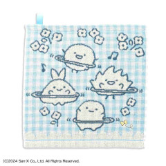 Japan San-X Loop Wash Towel - Sumikko Gurashi : Playground Gingham Blue