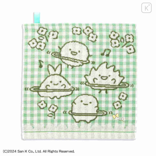 Japan San-X Loop Wash Towel - Sumikko Gurashi : Playground Gingham Green - 1