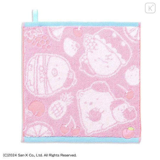 Japan San-X Loop Wash Towel - Sumikko Gurashi : Fruit Vacation Pink - 1