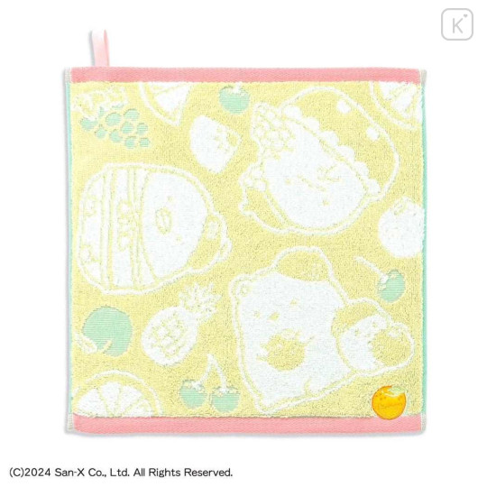 Japan San-X Loop Wash Towel - Sumikko Gurashi : Fruit Vacation Yellow - 1