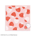 Japan San-X Gauze Towel Handkerchief - Sumikko Gurashi : Shirokuma Strawberry Pink - 1