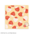 Japan San-X Gauze Towel Handkerchief - Sumikko Gurashi : Neko Strawberry Orange - 1