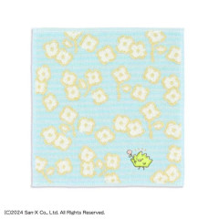 Japan San-X Gauze Towel Handkerchief - Sumikko Gurashi : Zassou Flower Blue
