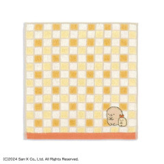 Japan San-X Gauze Towel Handkerchief - Sumikko Gurashi : Tonkatsu Fried Pork & Ebifurai no Shippo Fried Shrimp Tail Grid