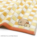 Japan San-X Gauze Towel Handkerchief - Sumikko Gurashi : Tonkatsu Fried Pork & Ebifurai no Shippo Fried Shrimp Tail Grid - 2