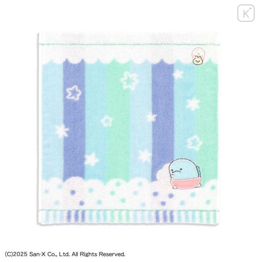 Japan San-X Mini Towel Handkerchief - Sumikko Gurashi : Tokage Baby Star - 1