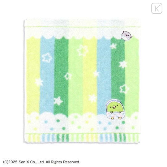 Japan San-X Mini Towel Handkerchief - Sumikko Gurashi : Penguin? Baby Star - 1