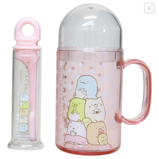 Japan San-X Toothbrush Set - Sumikko Gurashi : Pink - 1