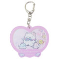 Japan San-X Shaka Shaka Acrylic Keychain - Sumikko Gurashi : Dreaming Idol Shirokuma Pink Heart - 1