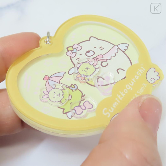 Japan San-X Shaka Shaka Acrylic Keychain - Sumikko Gurashi : Dreaming Idol Neko Heart - 2