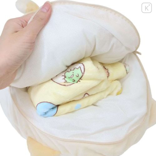 Japan San-X Cushion Blanket - Sumikko Gurashi : Neko Light Yellow - 5