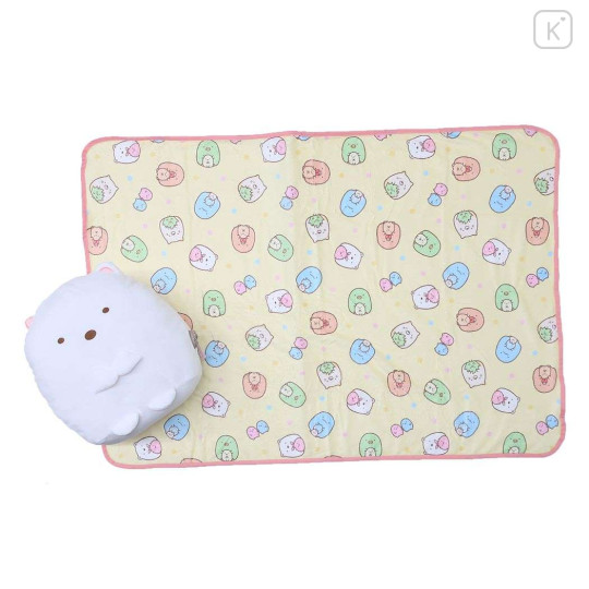 Japan San-X Cushion Blanket - Sumikko Gurashi : Shirokuma Light Yellow - 1