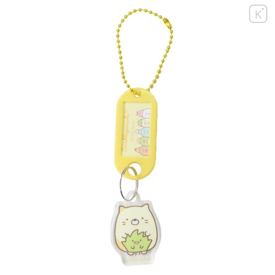 Japan San-X Acrylic Name Tag Keychain - Sumikko Gurashi : Neko & Zassou - 1