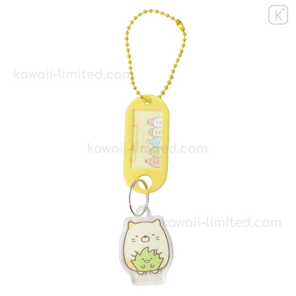 Japan San-X Acrylic Name Tag Keychain - Sumikko Gurashi : Neko