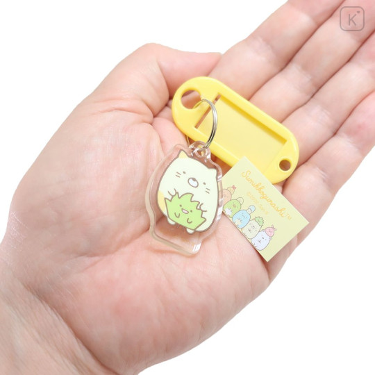 Japan San-X Acrylic Name Tag Keychain - Sumikko Gurashi : Neko & Zassou - 2