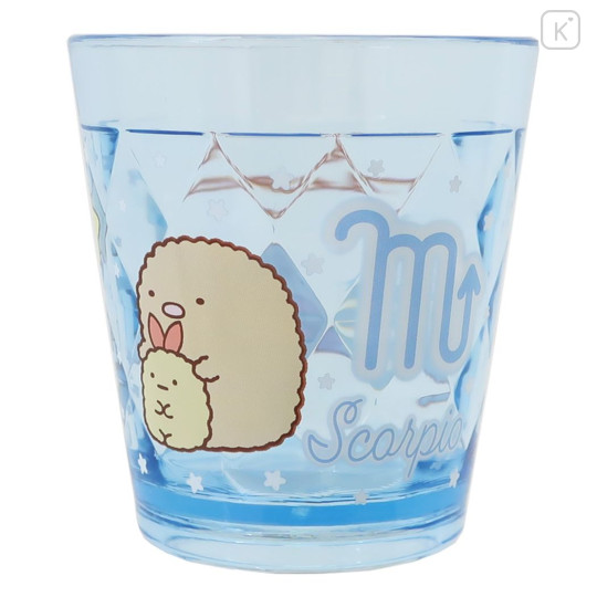 Japan San-X Acrylic Tumbler - Sumikko Gurashi : Tonkatsu Fried Pork & Ebifurai no Shippo Fried Shrimp Tail Scorpio Blue - 1