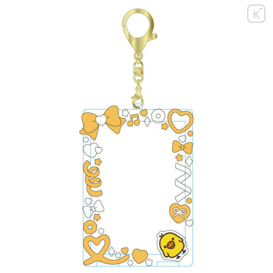 Japan San-X Acrylic Photo Card Holder Keychain - Kiiroitori : Enjoy Idol Orange - 1