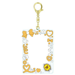 Japan San-X Acrylic Photo Card Holder Keychain - Kiiroitori : Enjoy Idol Orange