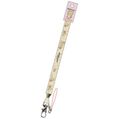 Japan San-X Neck Strap - Rilakkuma : Basic Rilakkuma Favorite Things Light Brown