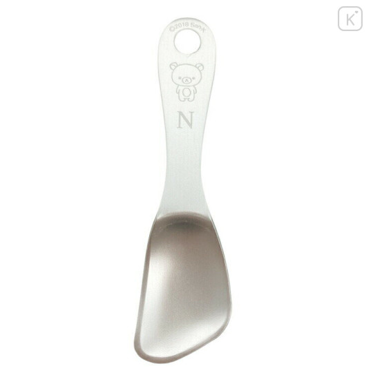 Japan San-X Ice Cream Spoon - Rilakkuma : Alphabet N Silver - 1