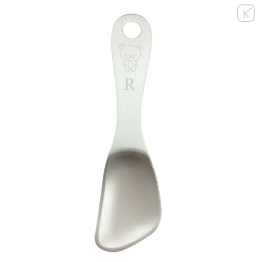 Japan San-X Ice Cream Spoon - Rilakkuma : Alphabet R Silver - 1