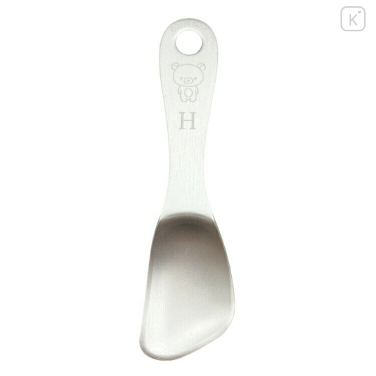 Japan San-X Ice Cream Spoon - Rilakkuma : Alphabet H Silver - 1