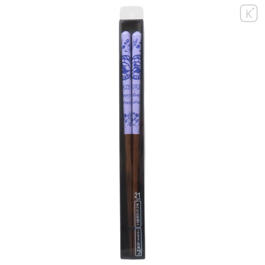 Japan Ghibli Natural Wood Chopsticks 21cm - Kiki's Delivery Service : Purple - 2