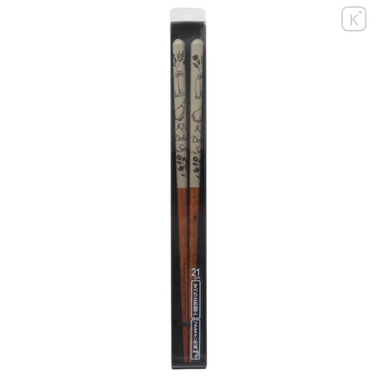 Japan Ghibli Natural Wood Chopsticks 21cm - Kiki's Delivery Service : Light Brown - 2