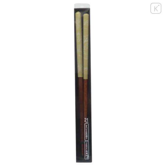 Japan Ghibli Natural Wood Chopsticks 21cm - My Neighbor Totoro : Deep Yellow - 2
