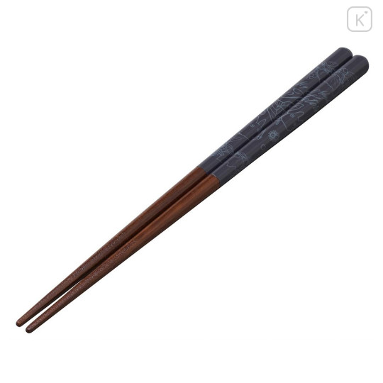 Japan Ghibli Natural Wood Chopsticks 21cm - My Neighbor Totoro : Deep Grey - 1