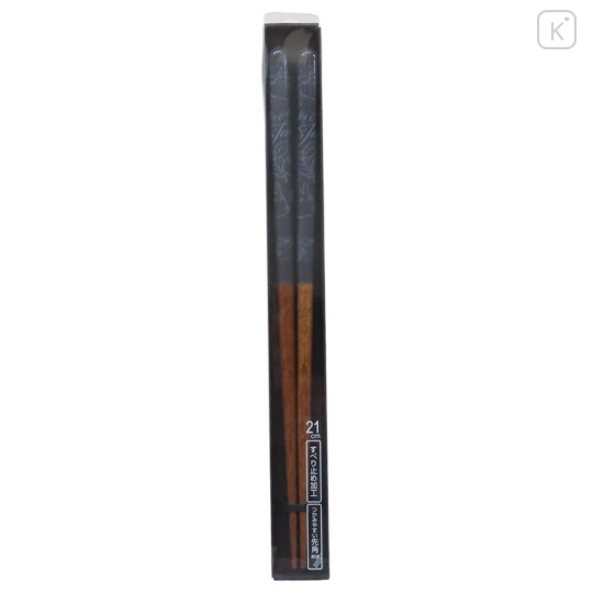 Japan Ghibli Natural Wood Chopsticks 21cm - My Neighbor Totoro : Deep Grey - 2