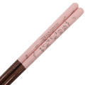Japan Sanrio Natural Wood Chopsticks 21cm - Hello Kitty & Hello Mimmy : Pink - 2